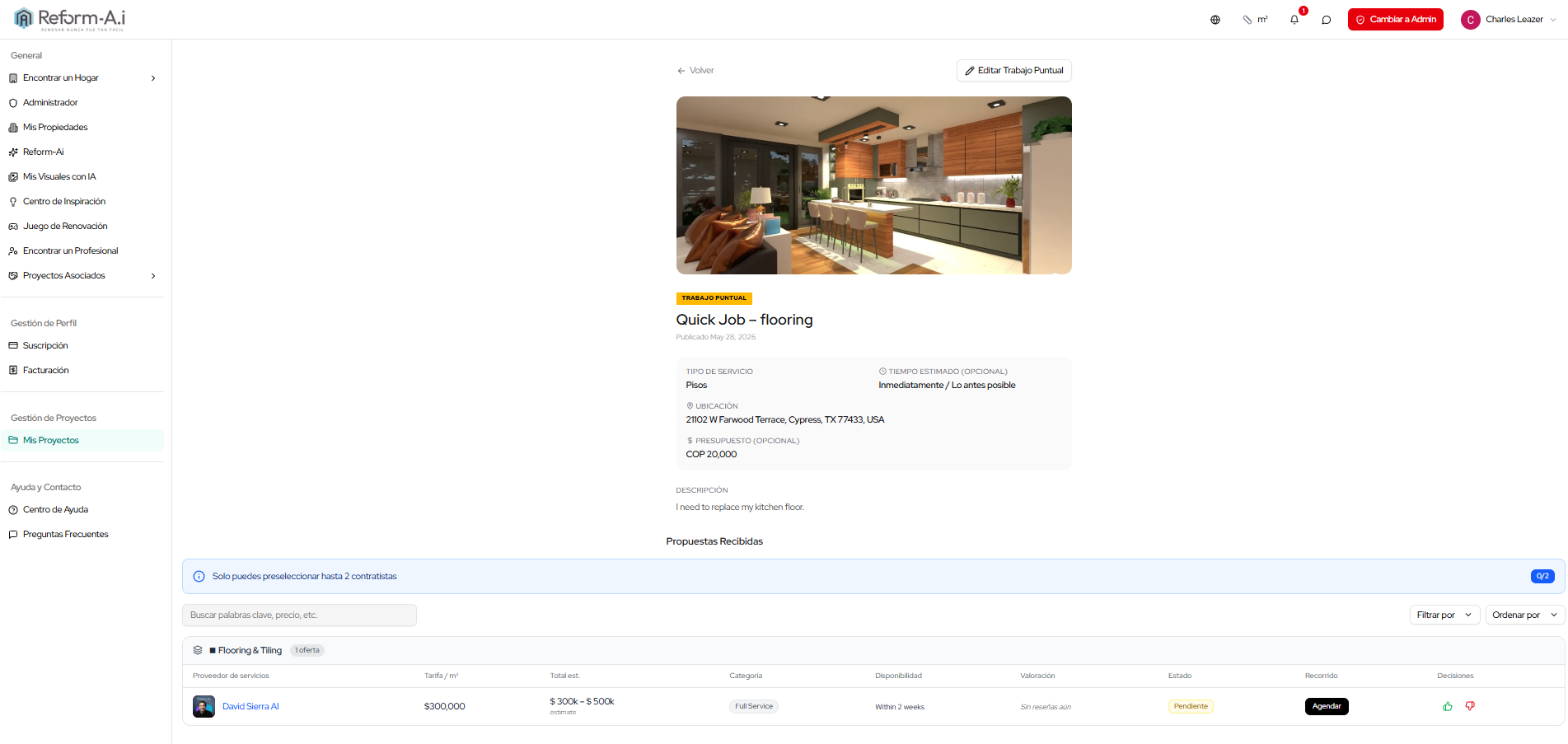 Track every trade of your renovation in one place