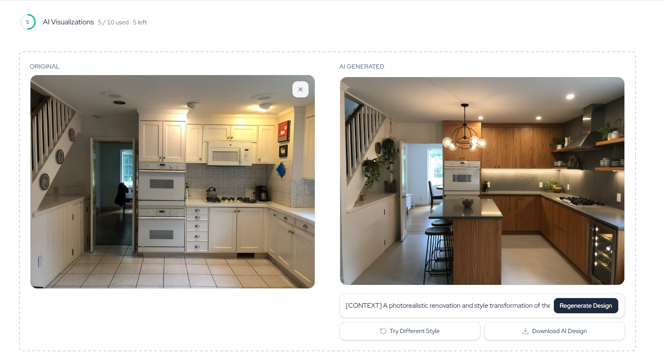 AI Renovation Visualizer — See-Before-You-Spend
